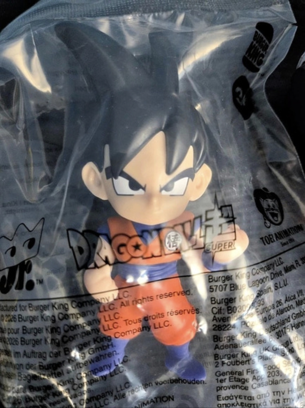 Burger King Dragon Ball Super Goku Figurine Blue & Black